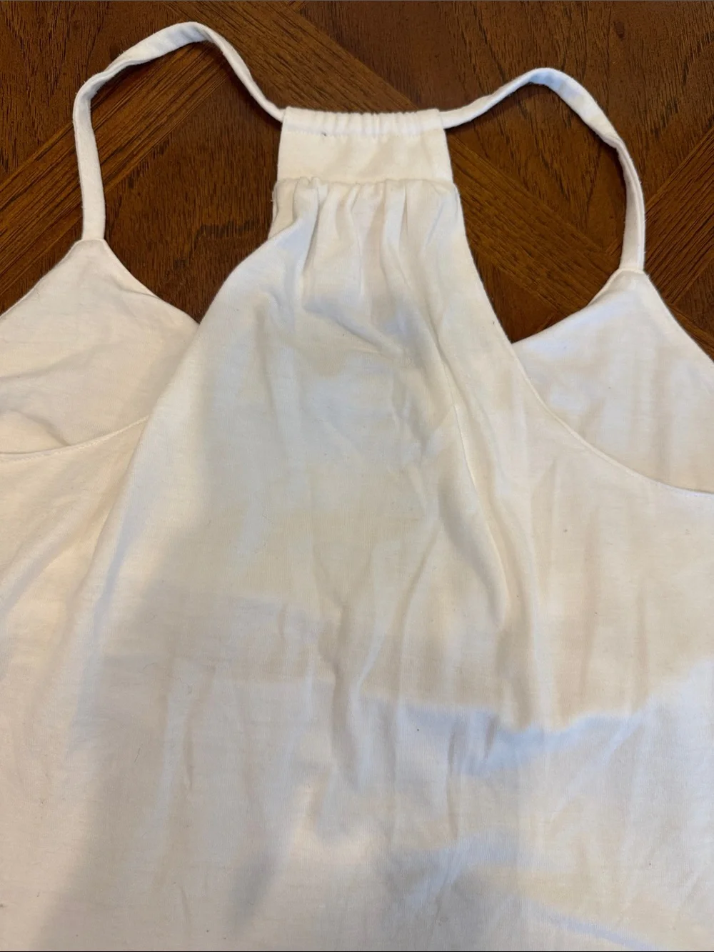 Copper Key White Ruffle-Hem Racerback Camisole L - Picture 3 of 3